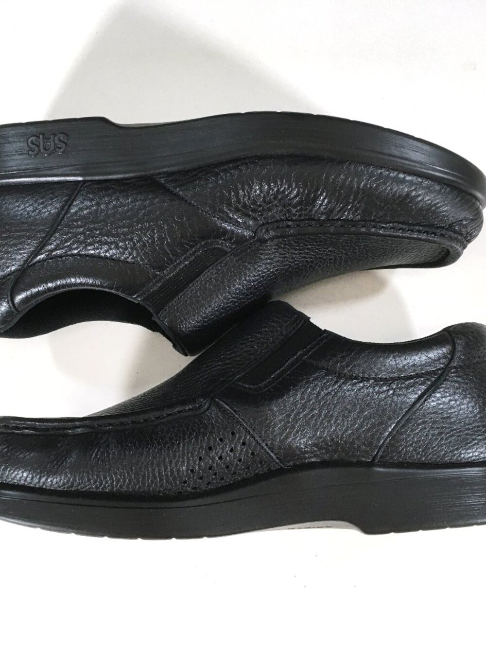 SAS Side Gore Slip On Shoes Mens Size 11 WW Wide Black Leather - Picture 3 of 9
